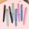 New New Retractable Press Type Fountain Pen Color Pen Body Notched Ink Pen Calligraphy Practice Exchangeable Ink Writing Pen