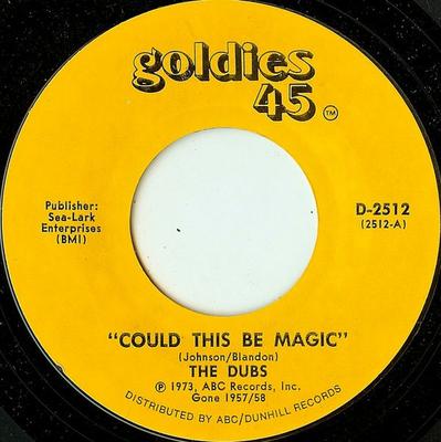 7inch Record DUBS - Could This Be Magic D2512 Goldies 45 US Rock Used