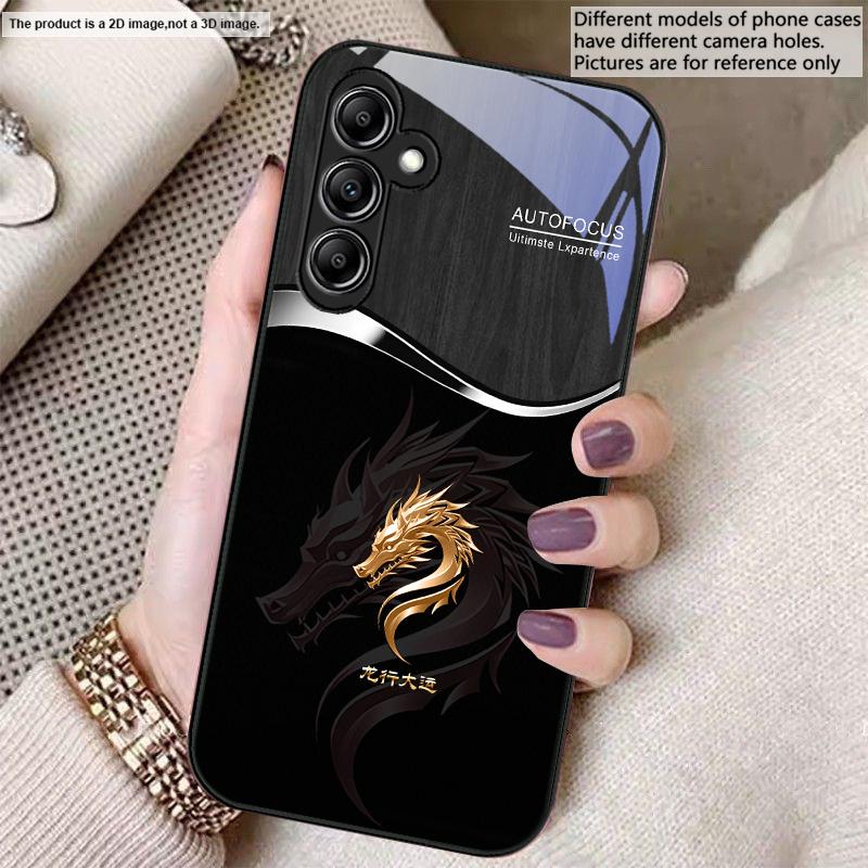 Verlauf Goldener Drache Für Samsung A20 30 22 23 24 25 26 31 32 A33 34 35 42 50 51 52 53 54 55 56 70 71 72 73 Glas Handyhülle