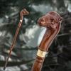 Camel Brown Wooden Fashion Walking Stick Decorative Vampire Cospaly Party Wood Walking Cane Halloween Mace Wand Crosier 94cm