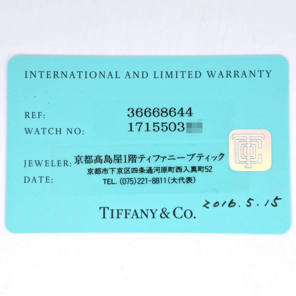 TIFFANY&Co. East West Mini Watches 36668694 Navy NavyDial Stainless Steel/leather Quartz Analog display Women Used