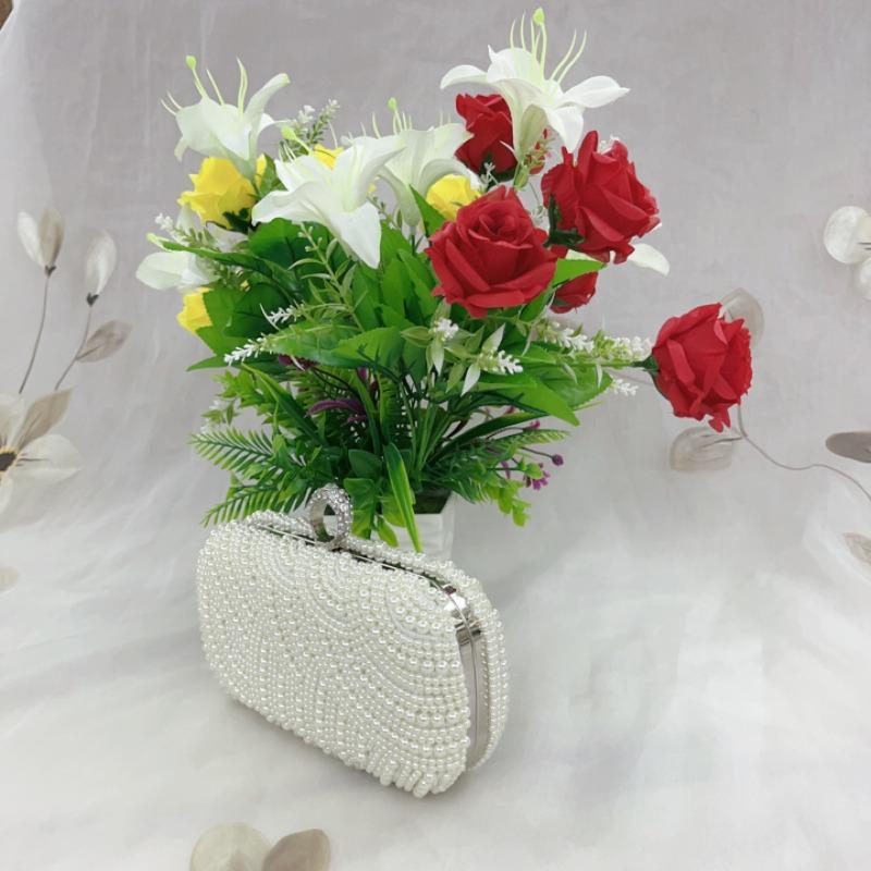 Bolso retro de perlas bolso de noche bolso de mano bolso bandolera bolso cheongsam Hanfu bolso de cadena de celebridad damas de honor