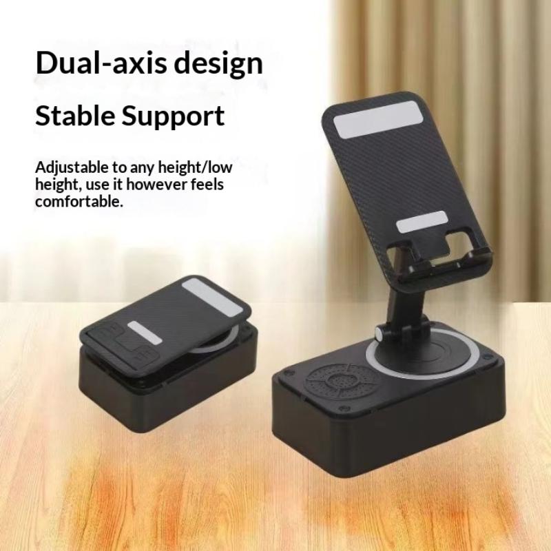4In1 Phone Holder Portable Speaker With Mic Wireless Speaker Bluetooth With Powerbank360°Phone Stand