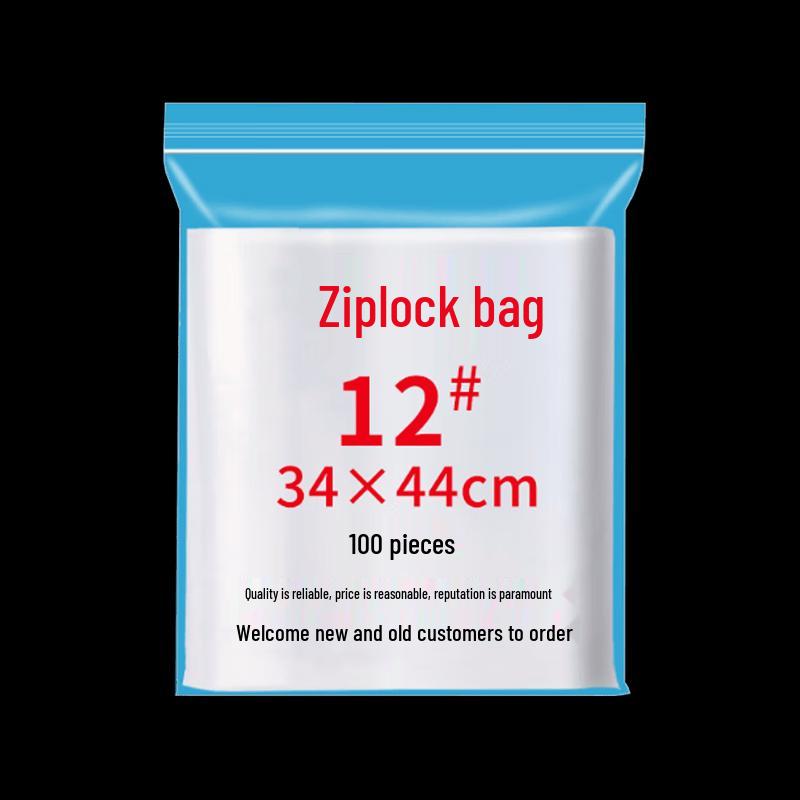 Red Edge Self-Sealing Plastic Bags