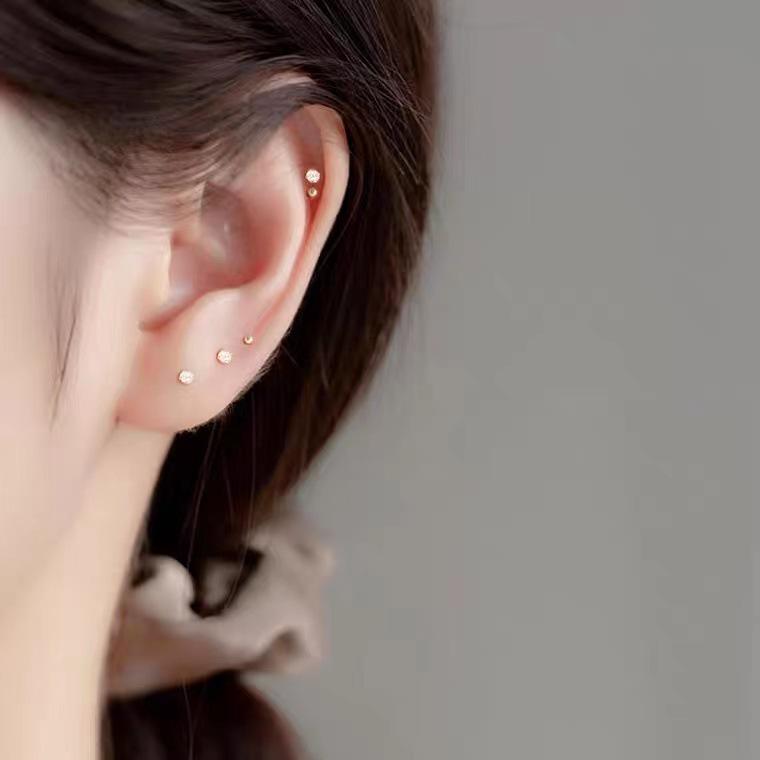 Boucles d'oreilles tendance 2024 en argent sterling S999 pour l'os de l'oreille, sans besoin de perçage