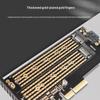 Dual M.2 Pcie 4.0 Adapter For Nvme/Ngff Ssd Nvme (M Key) And Sata (B Key) Ssd To Pcie X4 X8 X16 Slot For Desktop Pc Sk6