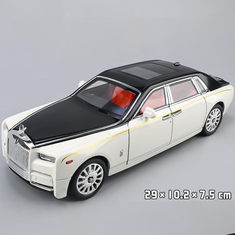 1:18 Rolls Royce Phantom Large Flagship Luxury Car Alloy Diecast Metal Model Vehicle Sound & Light Children's Toy Car Gifts Boys