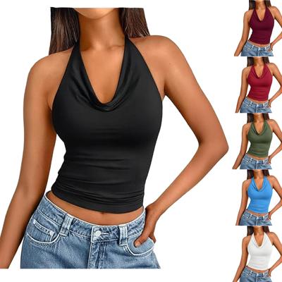Camiseta sin mangas ajustada de moda para mujer