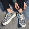 Men's shoes spring 2024 new casual shoes soft-soled sports board shoes canvas shoes Korean version versatile printed little white tide shoes