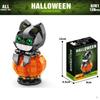 6 In 1 Creative Moc Halloween Building Blocks Diy Halloween Haunted House Pumpkin Lantern Candy House Train Toys Gifts For Kids