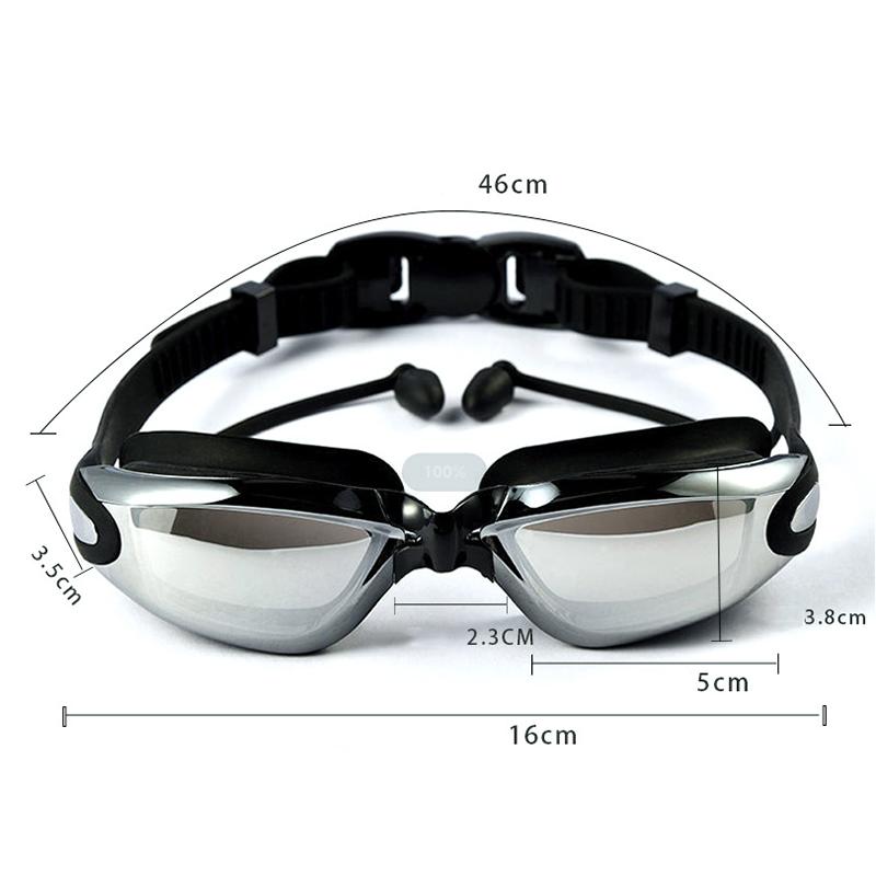 Swimming Goggles Set HD Anti Fog Swim Eyewear Cap Bag Men Women Professional Silicone Waterproof Swimming Glasses with Earplugs