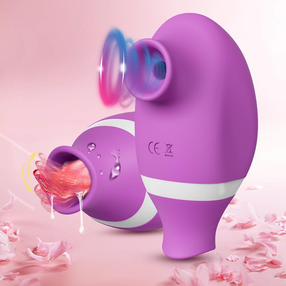 Sucking Vibrator for Women Clit Sucker Licking Dual Clitoris Stimulation Oral Nipple Massager Female Adult Sex Toy for Women