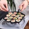 14 Holes Cast Iron Takoyaki Grill Pan Nonstick Frying Pan Octopus Ball Maker Plate Cooking Baking Forms Mold Camping Cookware