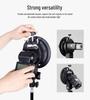 L-Shaped Camera Flash Microphone Bracket with Handheld Chuck and Softbox Fill Light