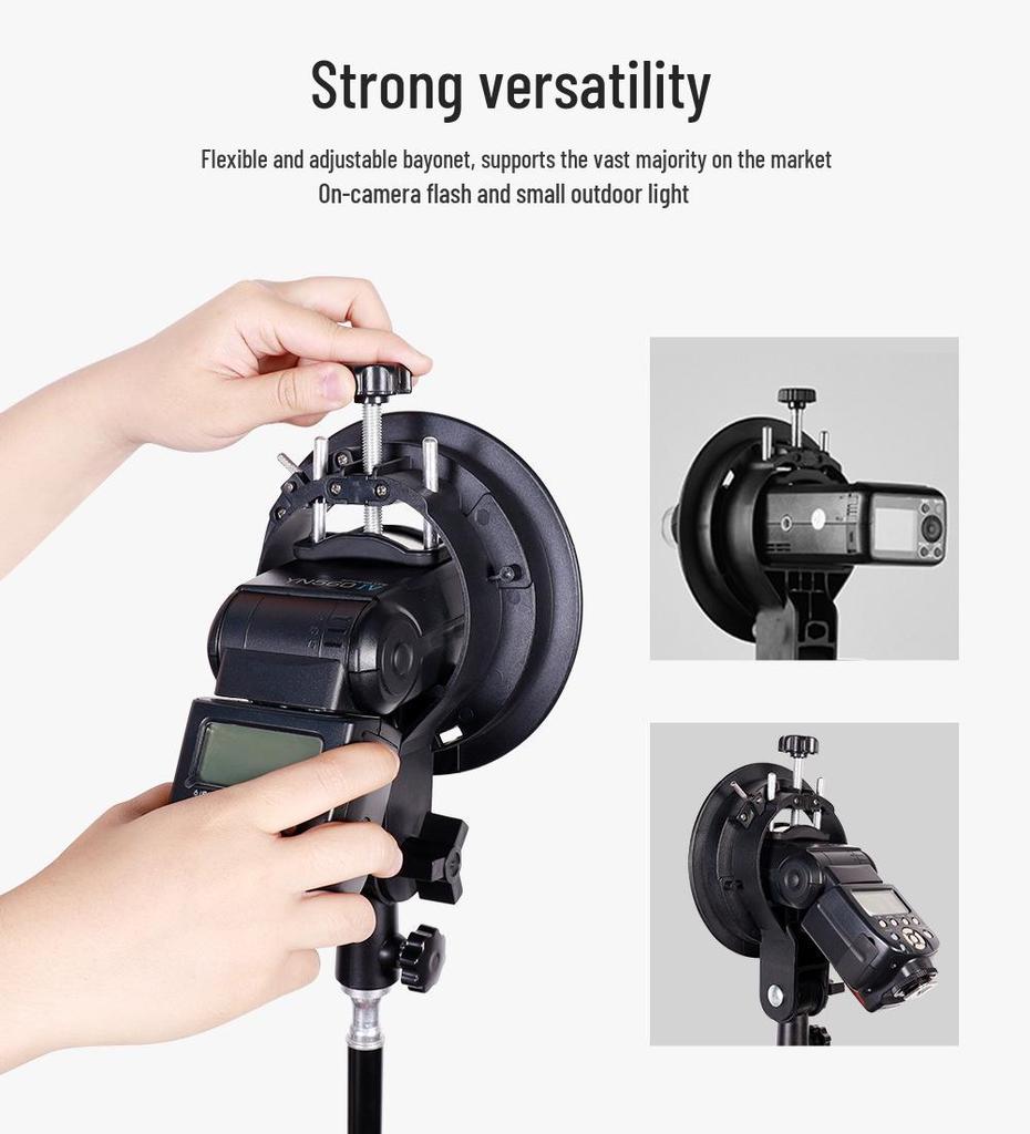 L-Shaped Camera Flash Microphone Bracket with Handheld Chuck and Softbox Fill Light