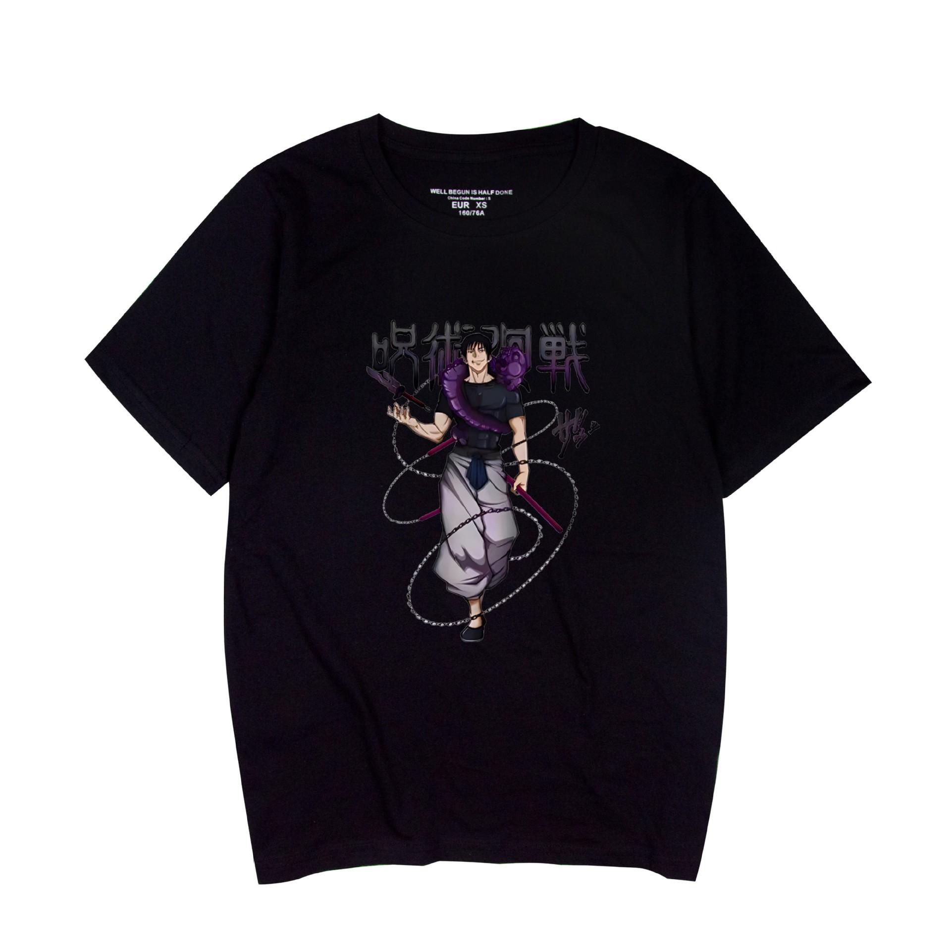 

Fashion Jujutsu Kaisen Cartoon T Shirt Women/Men s Casual Jujutsu Kaisen Anime Printed Short Sleeve Cosplay T-shirts XS чёрный