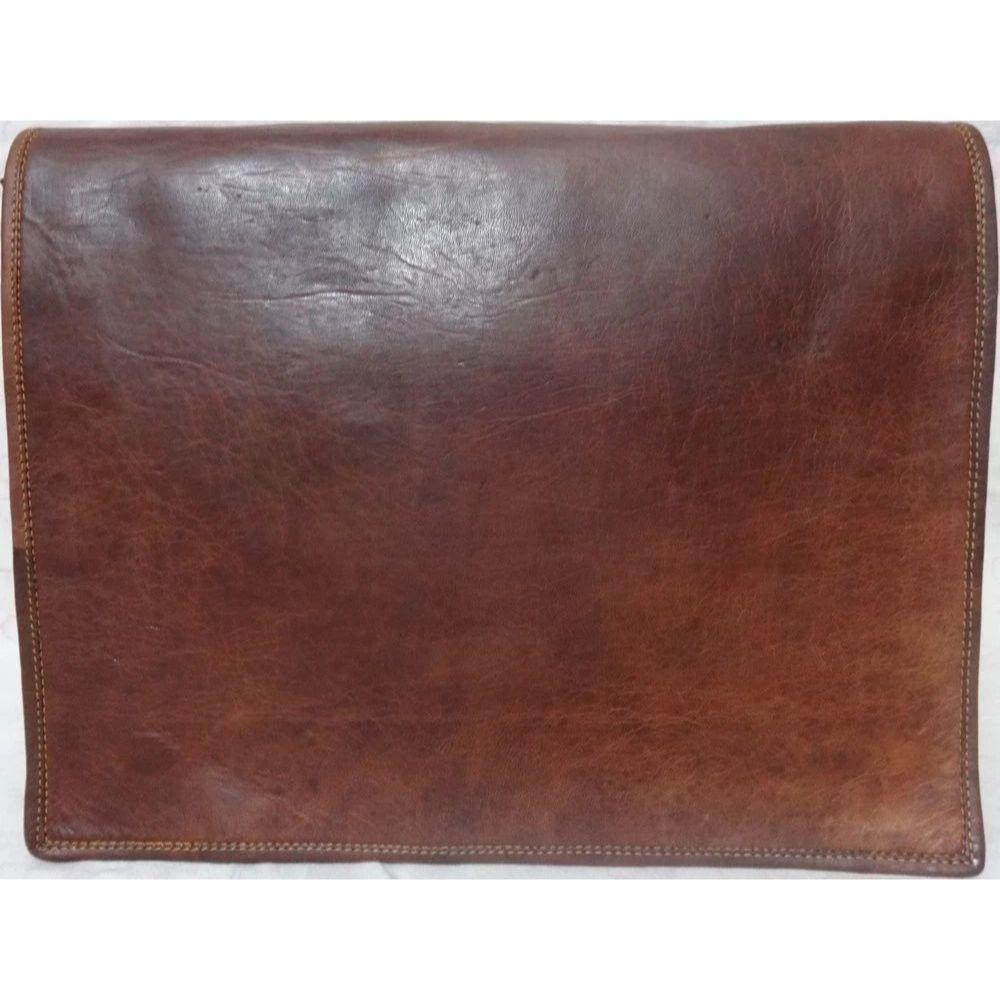 Leather Messenger Bag Shoulder Laptop Bag Briefcase Men's Genuine Vintage