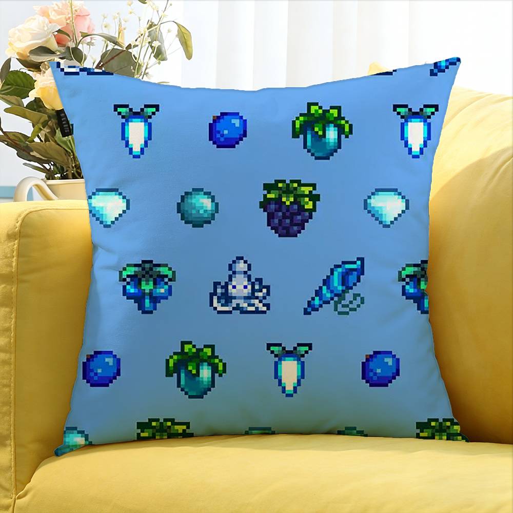 SStardew VValley Custom World Various Sizes Square Pillow Case For Car Home Bedchamber Decor