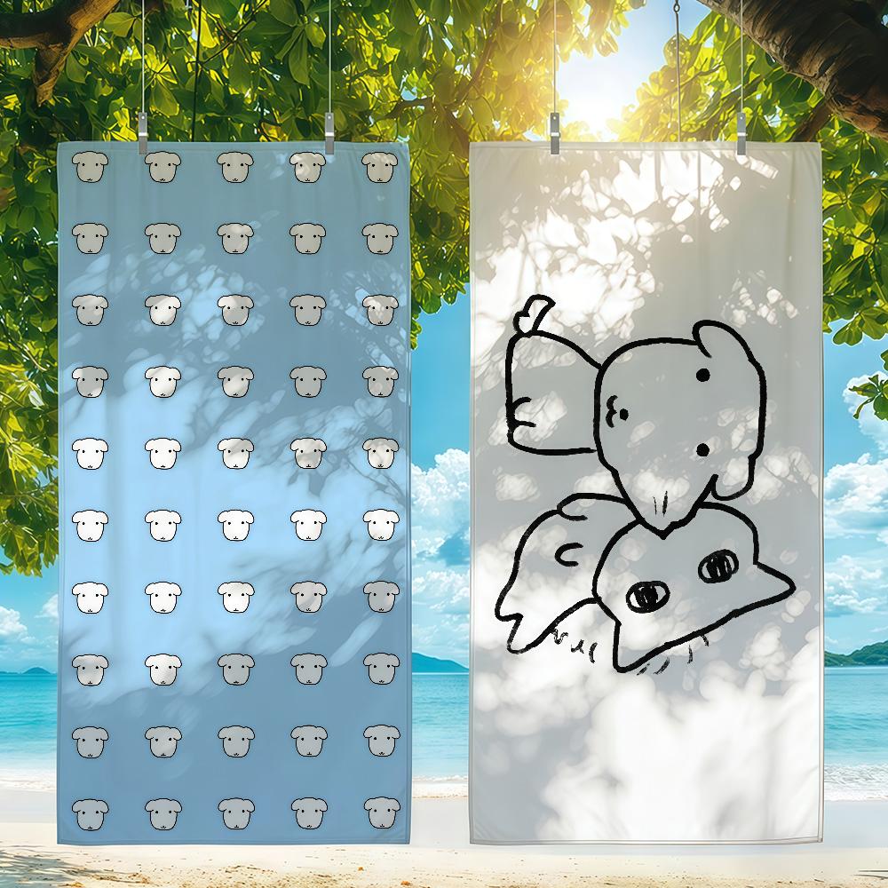 Cartoon G-Ganadi Dog Cat Towel Quick Drying Beach Towels Are Suitable For Swimming Pools Camping Yoga And The Gym