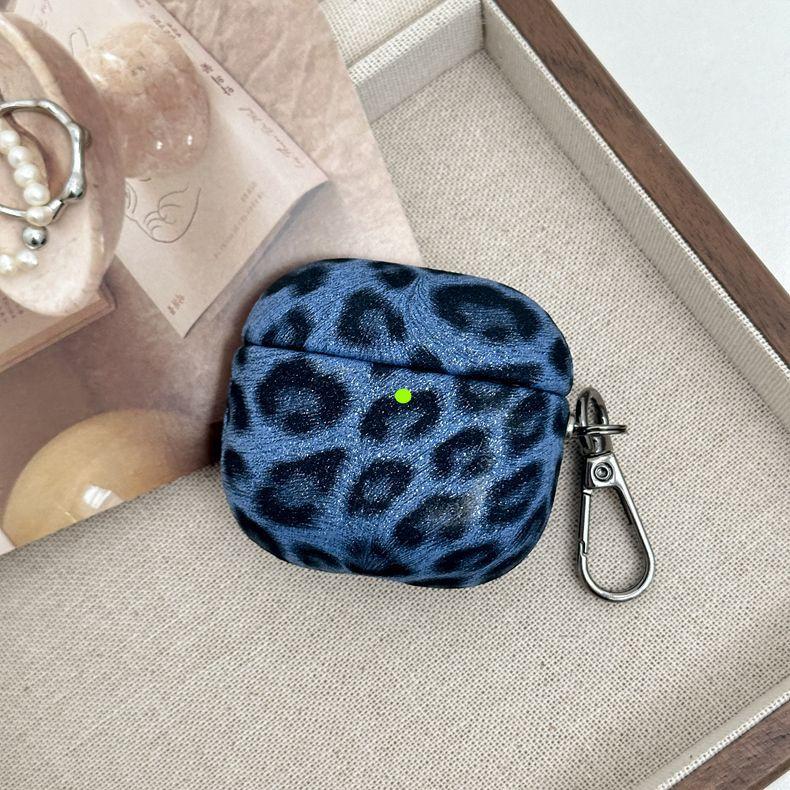 Korean new personalized leopard print is suitable for Apple AirPods 1st generation protective cover Apple Pro1 imitation leather hard shell