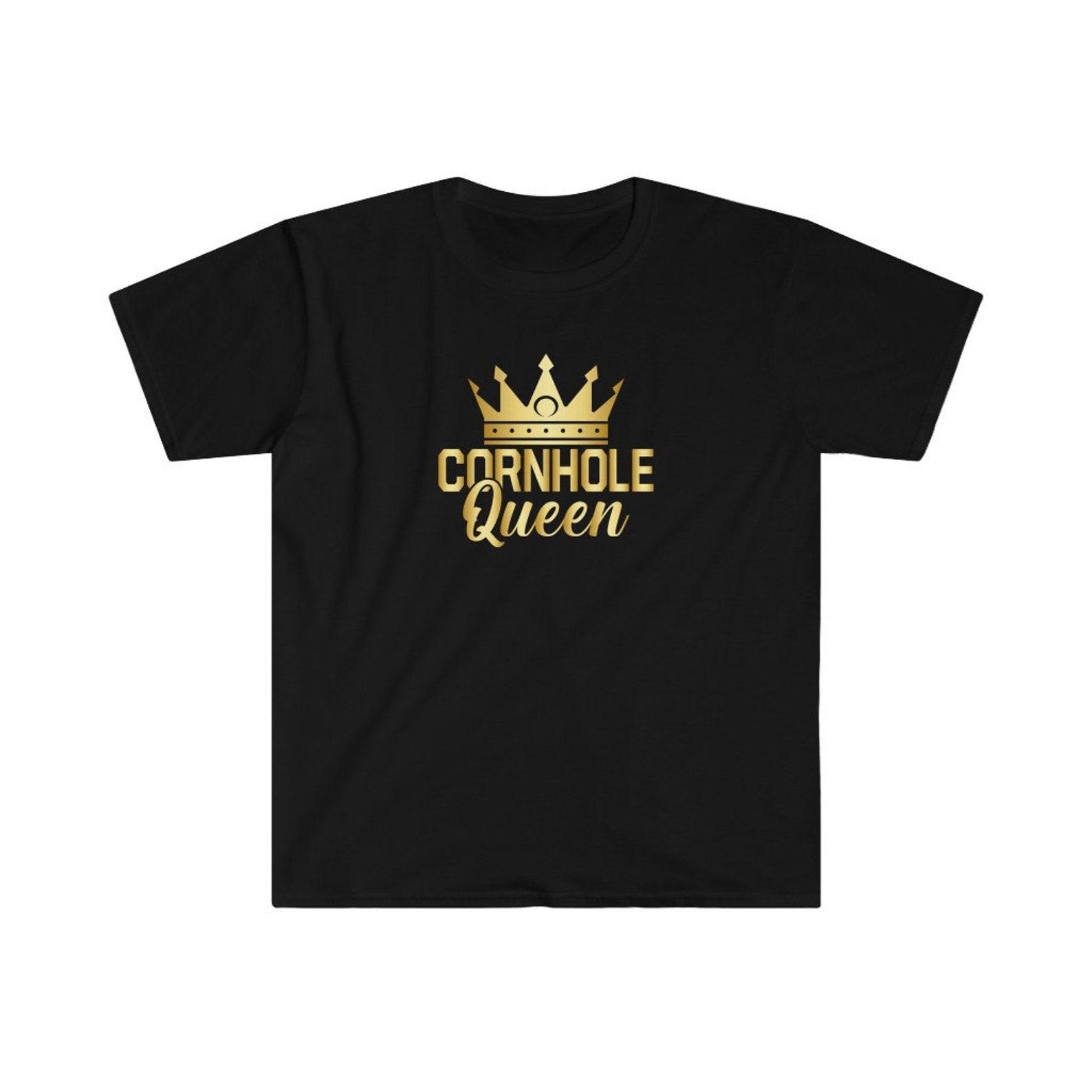 Cornhole Queen Shirt | Cornhole Player | Cornhole Game and Tournament Day Shirt | Bean Bag Toss T Shirt | Cornhole Gift | Corhole Tshirt S