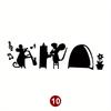 Lovely Mouse Black Car Decals Auto Window Bumper Body Removable Vinyl Decals Animal Auto Accessories Water-Repellent Ornament