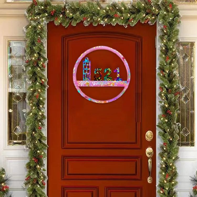 Round Door Sign Silicone Mold Sturdy Silicone Round Door Tag Molding Tool for Crafty Homeowners and Hobbyists