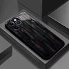 Funda de teléfono de cristal templado con patrón de veta de madera de carbón negro adecuada para iPhone 17 16 15 14 13 12 11 Pro/Max/Plus anticaída