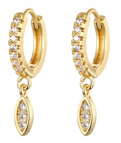 Fashionable Classic Copper Earrings K04 Gold