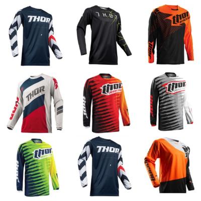 Mens Womens Quick-Dry Long Sleeve Mountain Bike Jersey Off-Road Cycling Riding