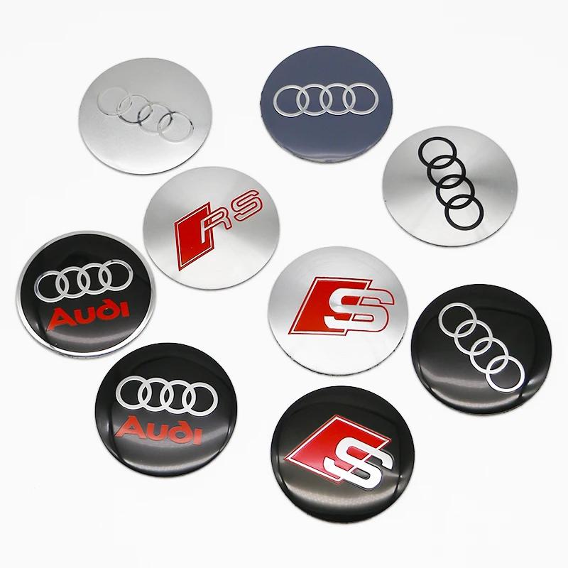 4 Pezzi 56mm Coprimozzo Cerchione Identità Sovrapposizione Per Audi RS B8 B9 S A3 8V A4A6 C7 C6 A5 Q3 Q5 Q7 A1 Accessorio Tuning Motorsport