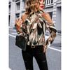 2026 Spring/Summer Off-Shoulder Long-Sleeve Casual Printed Women's Shirt