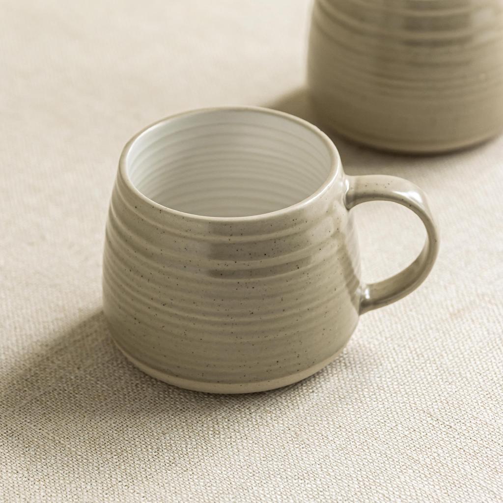Japanese-Style Striped Cup, Coffee Cup, Household Ceramic Cup, Mug, Water Cup, Office Cup, Large-Capacity Teacup