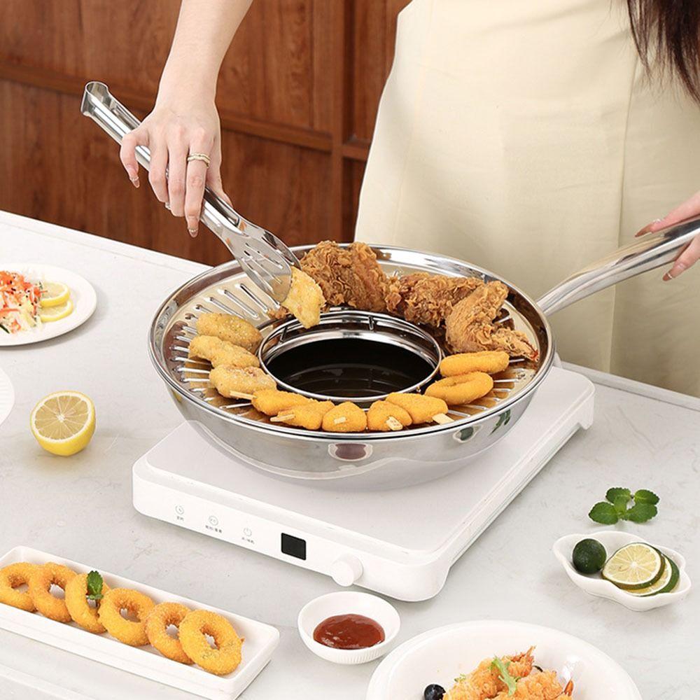 Round Strainer Fried Food Draining Rack Food Grades Food Cooling Pan  Cooking