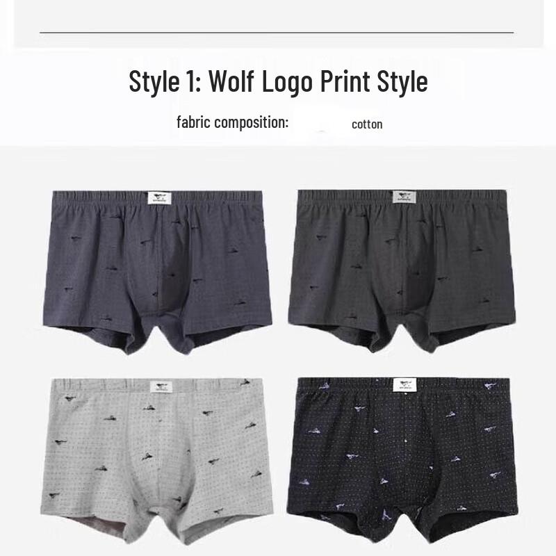 Septwolves Men s Cotton Breathable Boxer Briefs 4-Pack