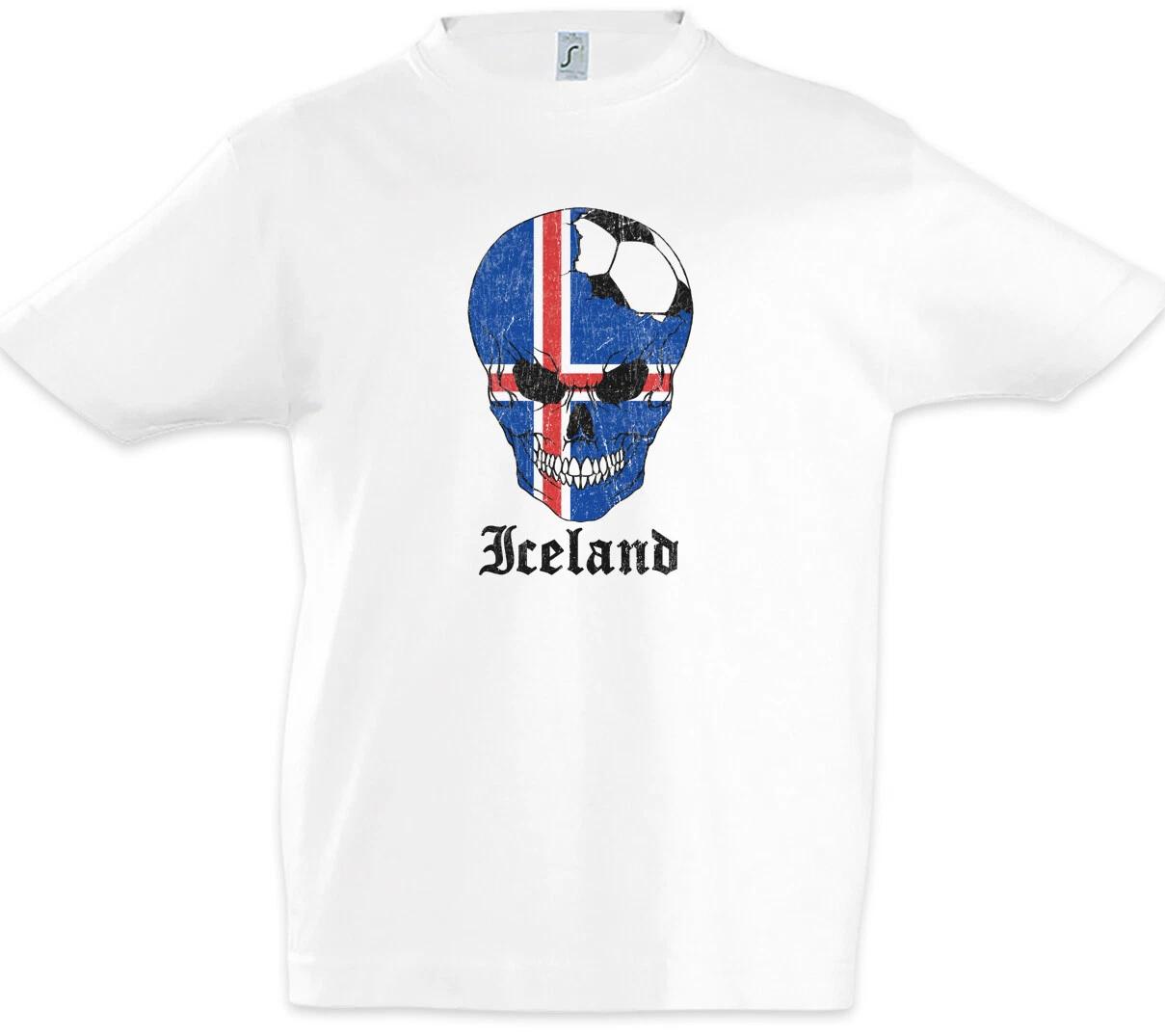 Iceland Football Comet Kids Boys kids boys T-Shirt Icelandic Flag Football Iceland 100