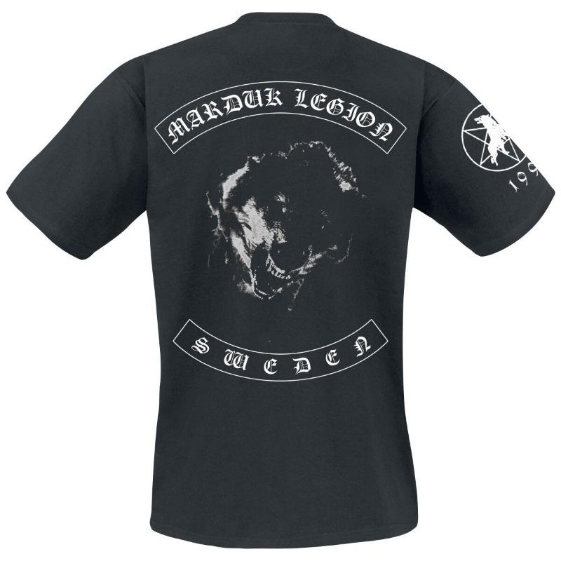 Marduk Black Metal Assault T-shirt Black Metal Band Logo Print 100% Cotton Unisex Tee Gothic Rock Music Shirt