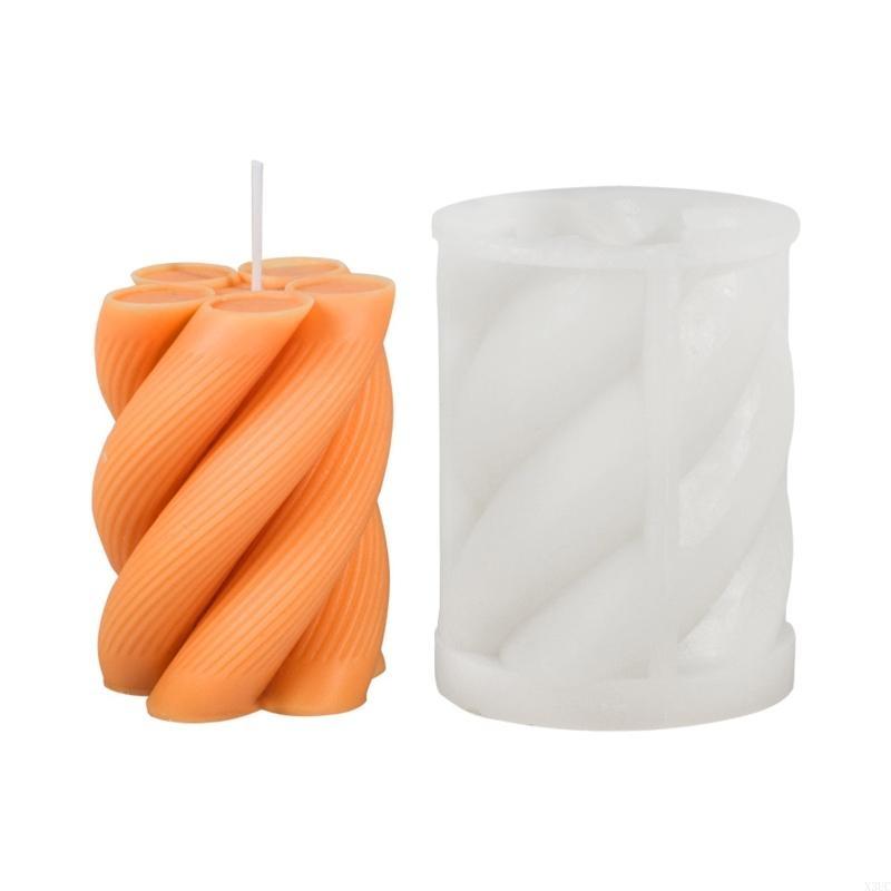 Mold 3-D Silicone Mold Cylinder Molds Epoxy Mould for Candle Making DIY Candles Wax Handmade X3UC
