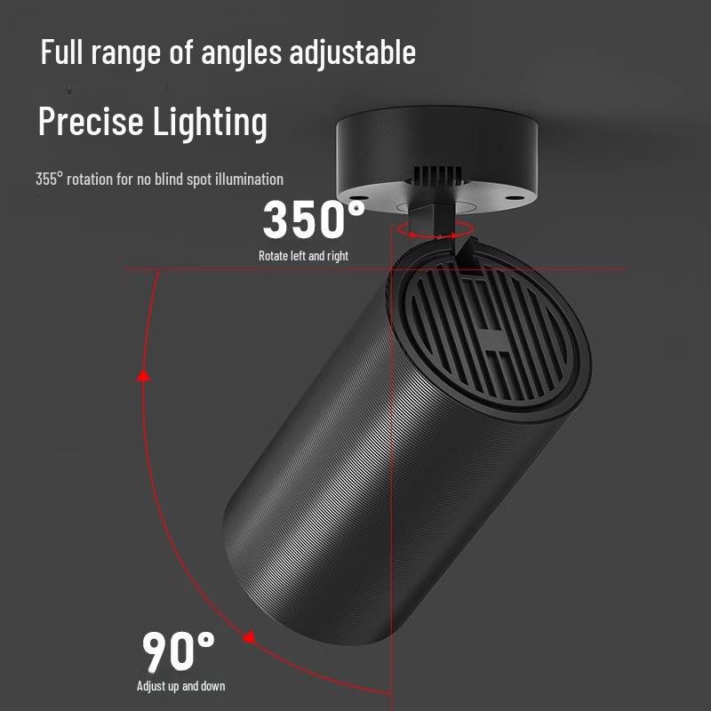 Adjustable LED Ceiling Spotlight - Surface-Mounted Track Light for Home