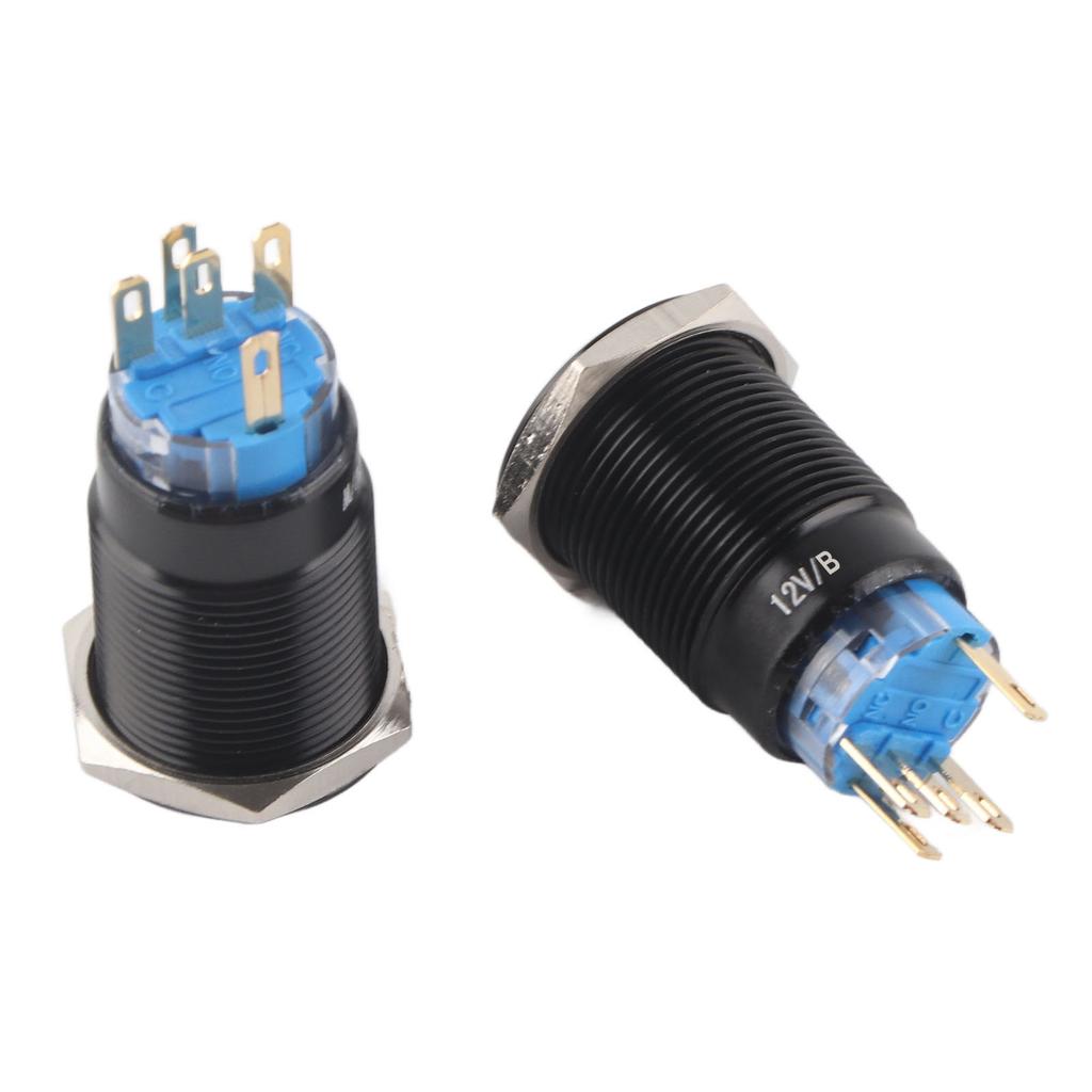 12V Waterproof Car Engine Start Push Button   Ignition Starter Black Zinc Aluminium Alloy