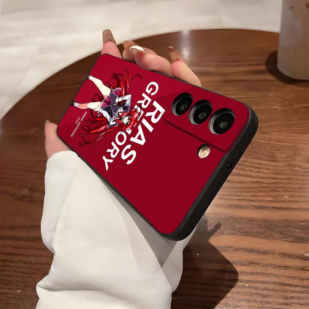 DXD Rias G-Gremory Phone Case For Samsung S26 S25 S24 FE S23 S22 S21 Plus S20 Ultra Note20Ultra Black Soft Shell