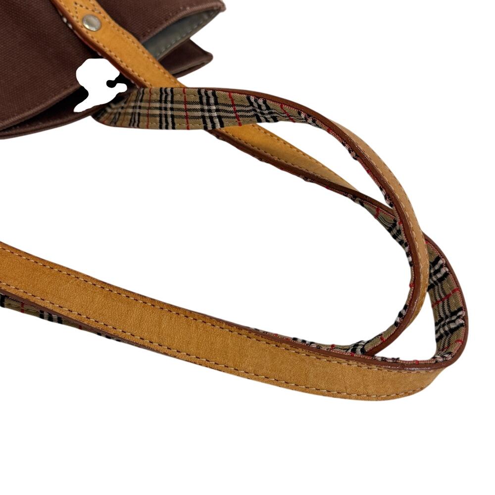 BURBERRY Blue Label Nova Check Shoulder canvas Tote Bag Brown canvas Used