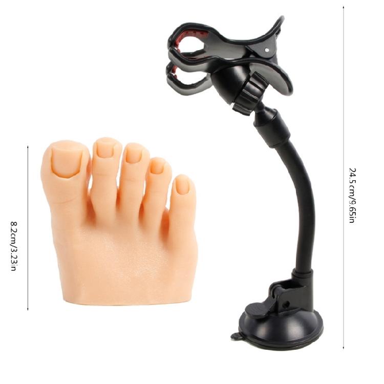 Practice Fake Foot Model Half Foot Design Fake Foot Flexible Silicone Prosthetic Manicure Tool for Nails Art Training