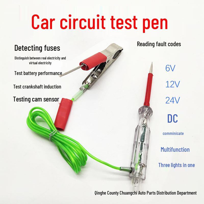 Car Test Pen: Electric Circuit Detection with Dual-Color LED, Internet Celebrity Design, Multifunctional and Powerful.