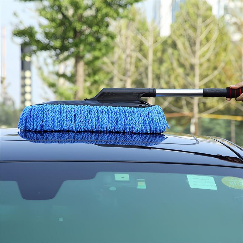 Retractable Car Dust Removal Mop with Soft Bristles - Automotive Cleaning Tool