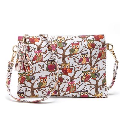 1 Pc Printing Owl Tote Bags Women Shoulder Handbags Postman Package KTB