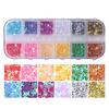Holográfico Doce Amor Coração Nail Art Glitter Lantejoulas Brilhante Laser Fluorescente Estrela Borboleta 3D Decorações de Unhas Acessórios