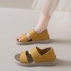 Sandals women's 2025 summer new soft leather versatile flat-soled women's shoes retro non-slip sandals round head two wearing sandals women