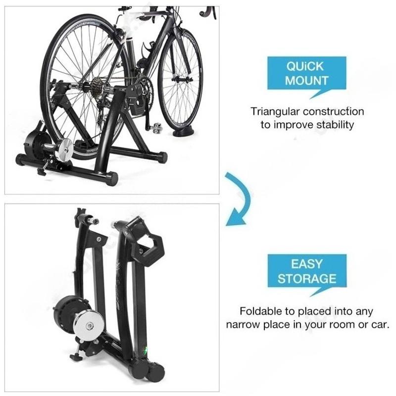Indoor Exercise Bicycle Trainer 6 Levels Home Bike Trainer MTB Road Bike Cycling Parking Racks Fitness Equipment