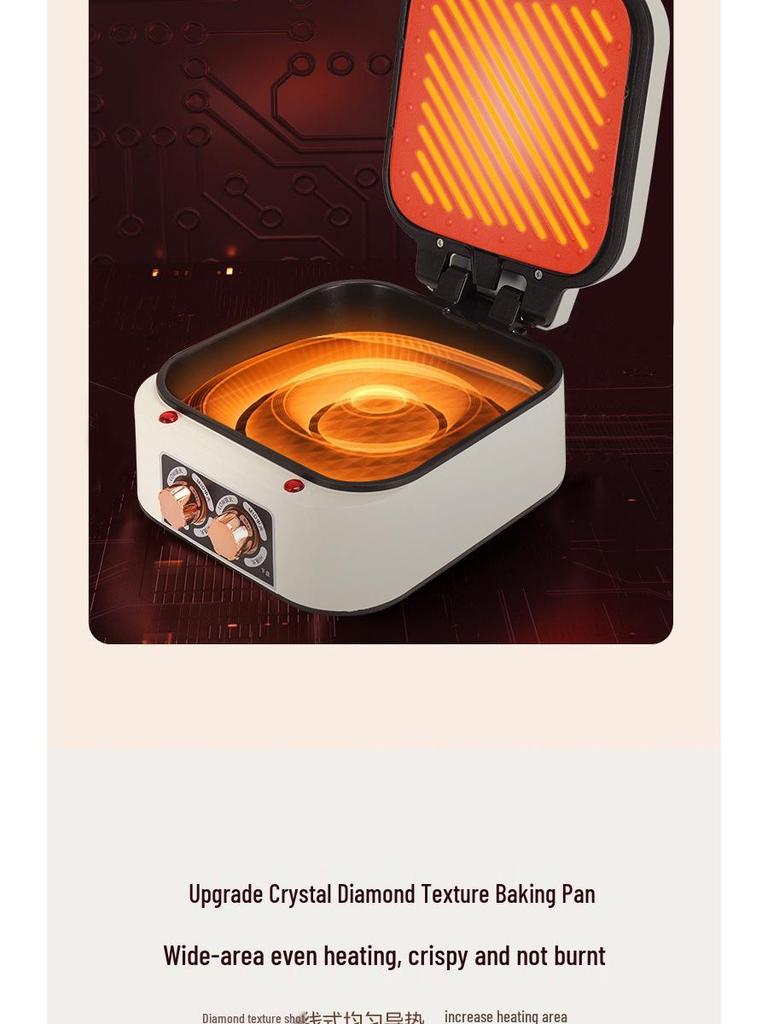 New Model Multi-Functional Electric Pancake Maker: Double-Sided Heating Crepe Maker and Frying Pan with Deepened Enlarged Baking Surface.